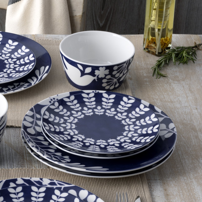 Noritake Bluefjord 12-Piece Dinnerware Set, Service For 4